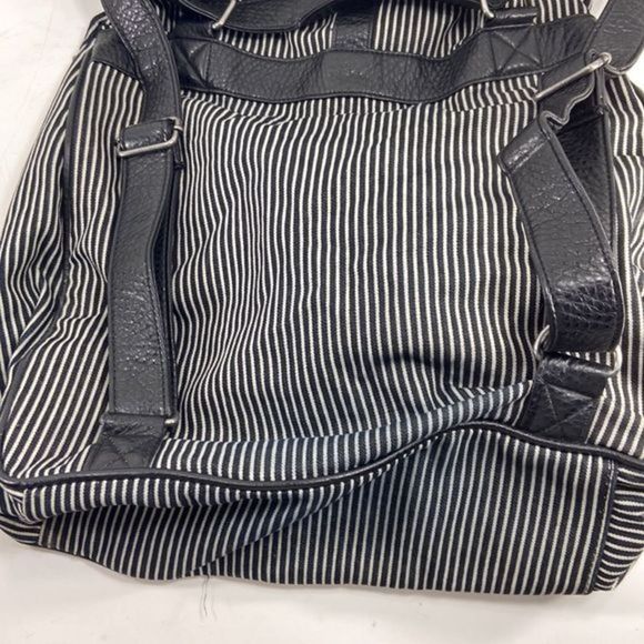 Vans womens hobo backpack Black and white fabric with black leather trim - Picture 12 of 16